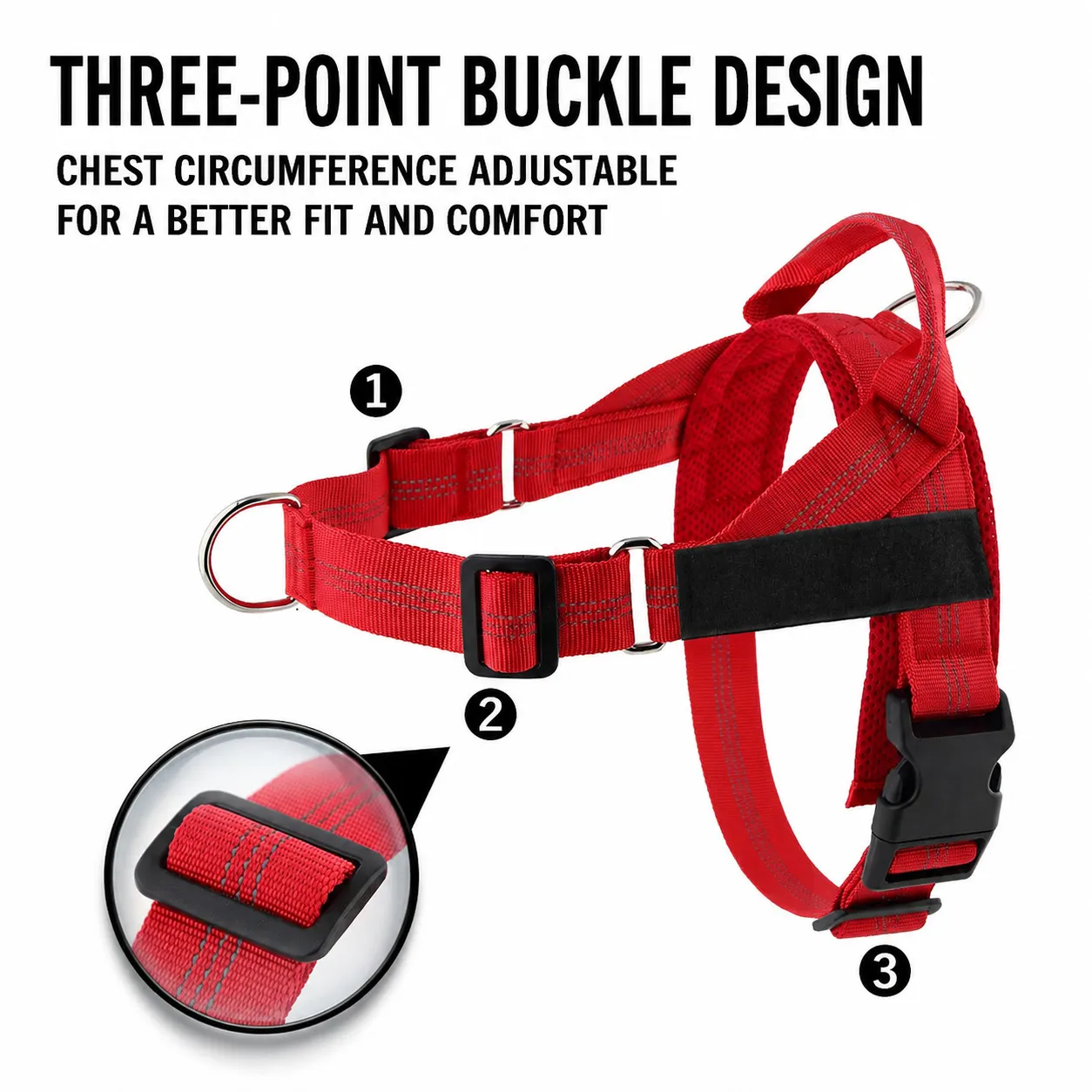 Adjustable No-Pull Dog Harness with Lightweight Comfort Straps - Image 2