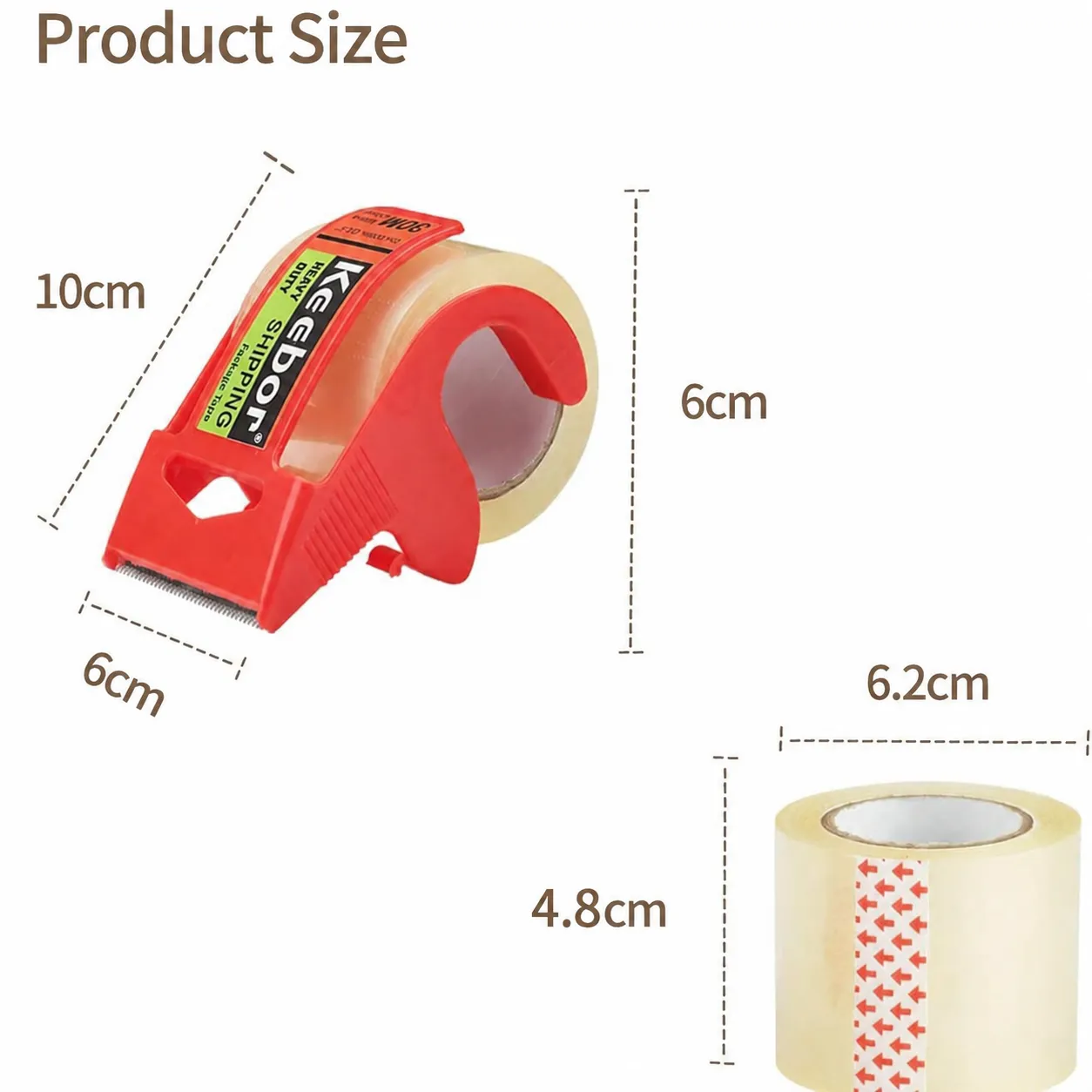 Handheld Packing Tape Dispenser with Cutter for Shipping & Moving - Image 3