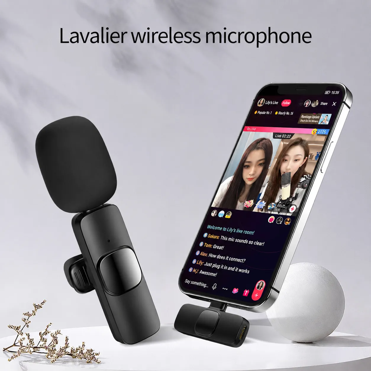 K9 Dual Wireless Lavalier Microphone for Live Streaming, Interviews & Video Recording
 - Image 2