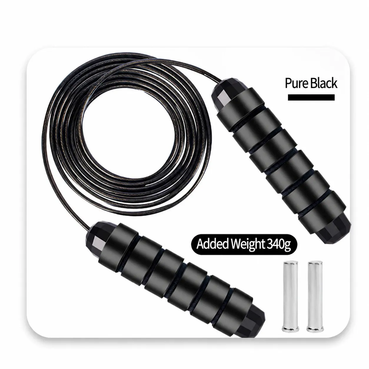 Bearing Steel Wire Jump Rope For Adults, Weighted Fitness, Speed Adjustable - Image 3