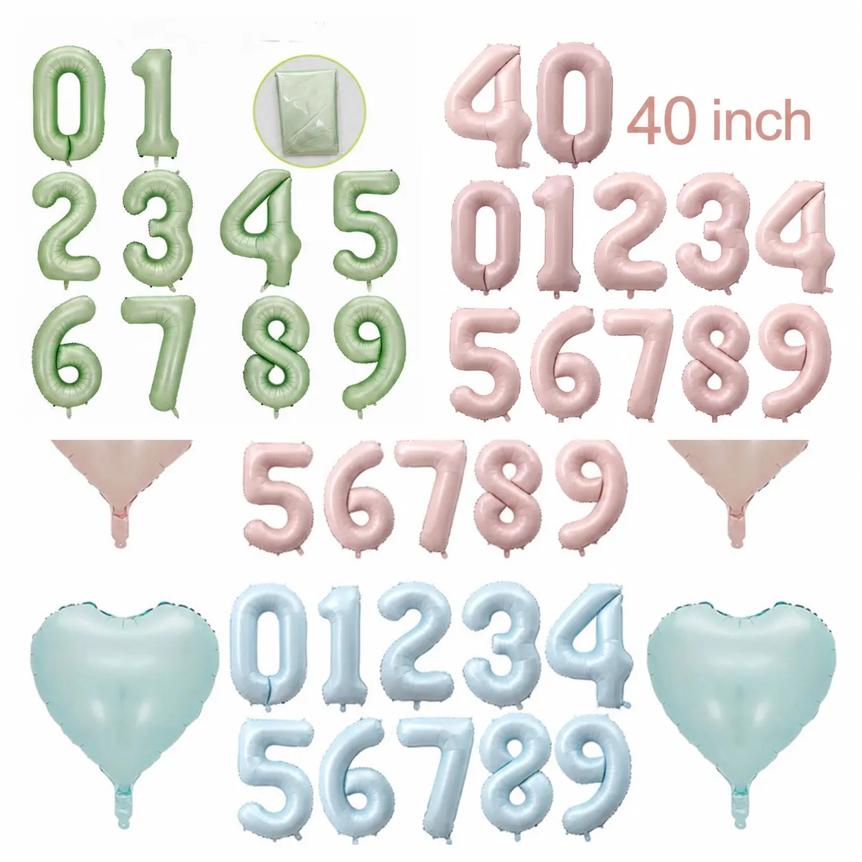 40-Inch Number 0 Foil Balloon for Birthday Party Decorations - Image 3