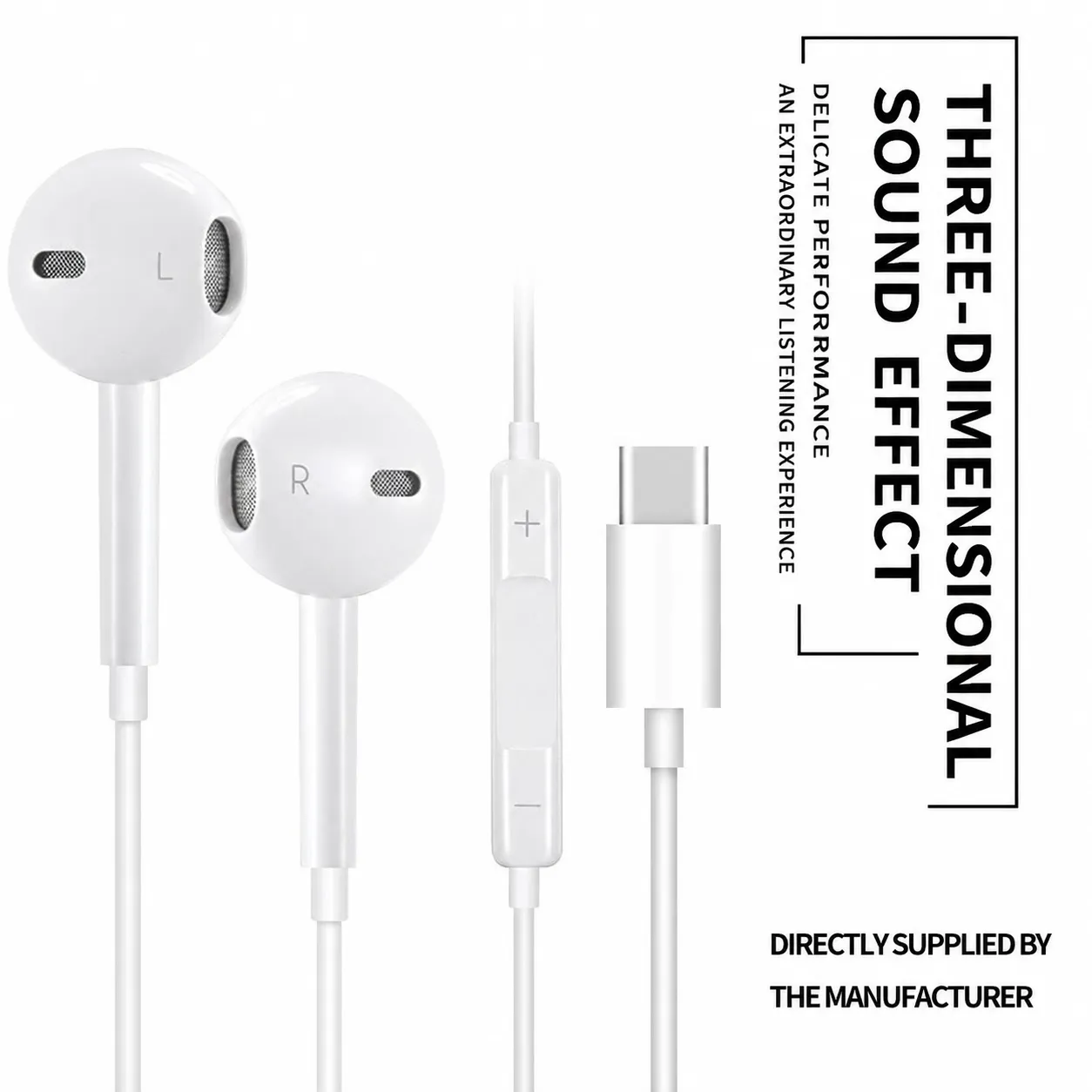 Wired Earbuds with Microphone & Volume Control, Lightning / USB-C / 3.5mm
 - Image 2