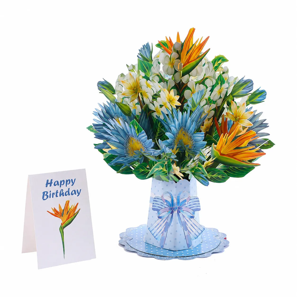3D Pop-Up Flower Bouquet Greeting Card designed for Birthdays, Get-Well Wishes & Thank You Notes - Image 5
