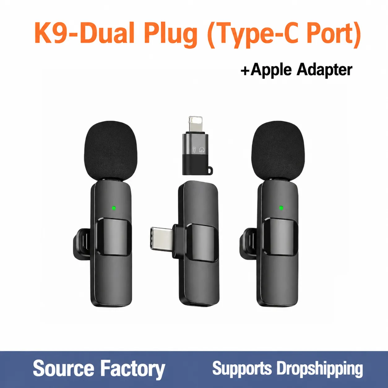 K9 one-to-two For TypeC + Apple adapter