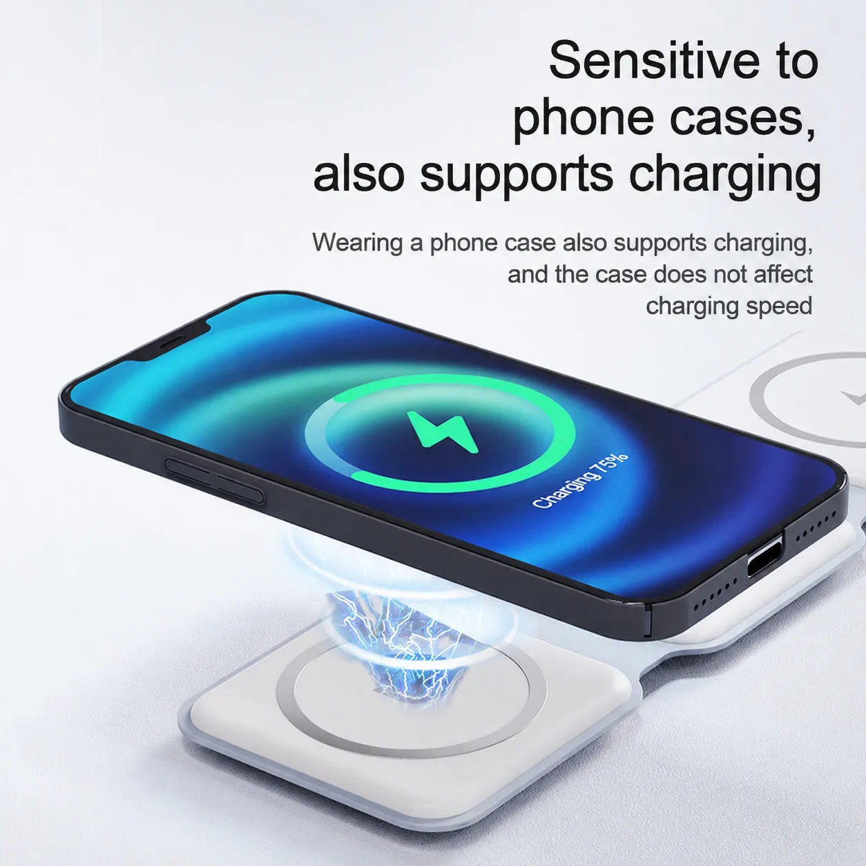 3-in-1 Foldable MagSafe Wireless Charging Station for iPhone, Apple Watch & AirPods
 - Image 3