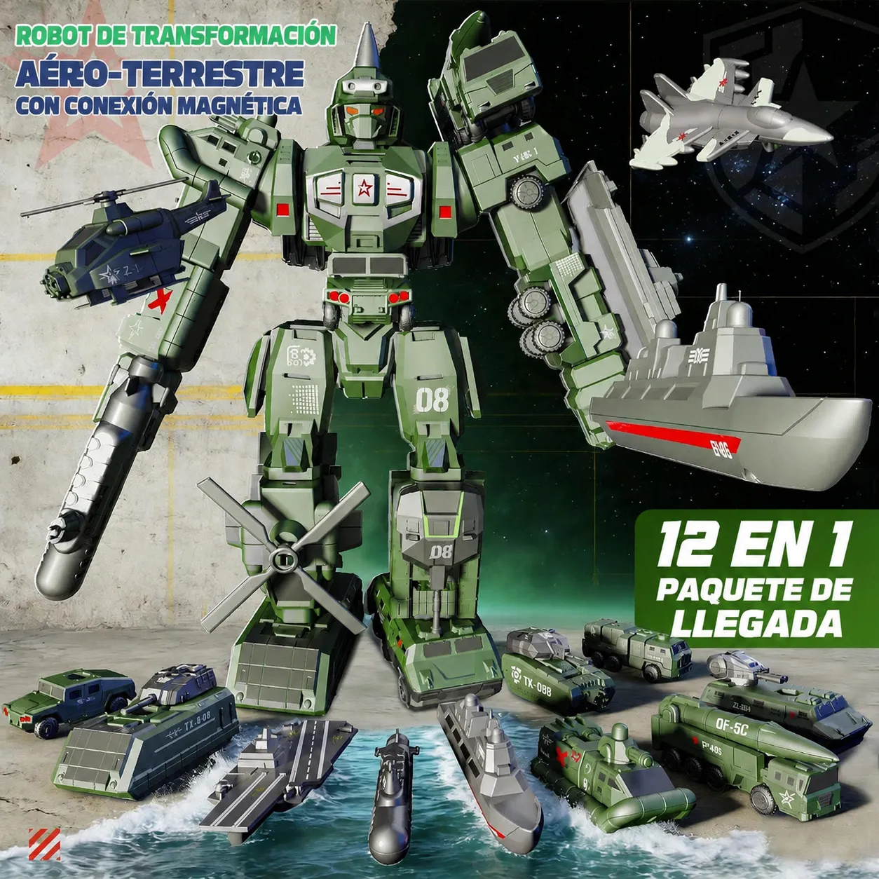 Juguete infantil de robot transformable magnético multifuncional, ensamblado por imanes, en caja de regalo, ideal para regalar. - Image 2