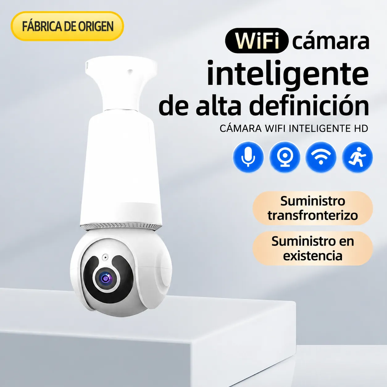 Nueva bombilla cámara Q26 para interiores, vigilancia inteligente doméstica 360° inalámbrica WiFi, control remoto desde el móvil - Image 2