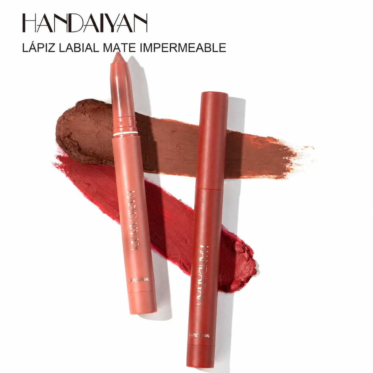 Lápiz delineador de labios mate a prueba de agua, automático, no se transfiere al vaso, HANDAIYAN, para perfilar los labios, lápiz labial y delineador de labios. - Image 5