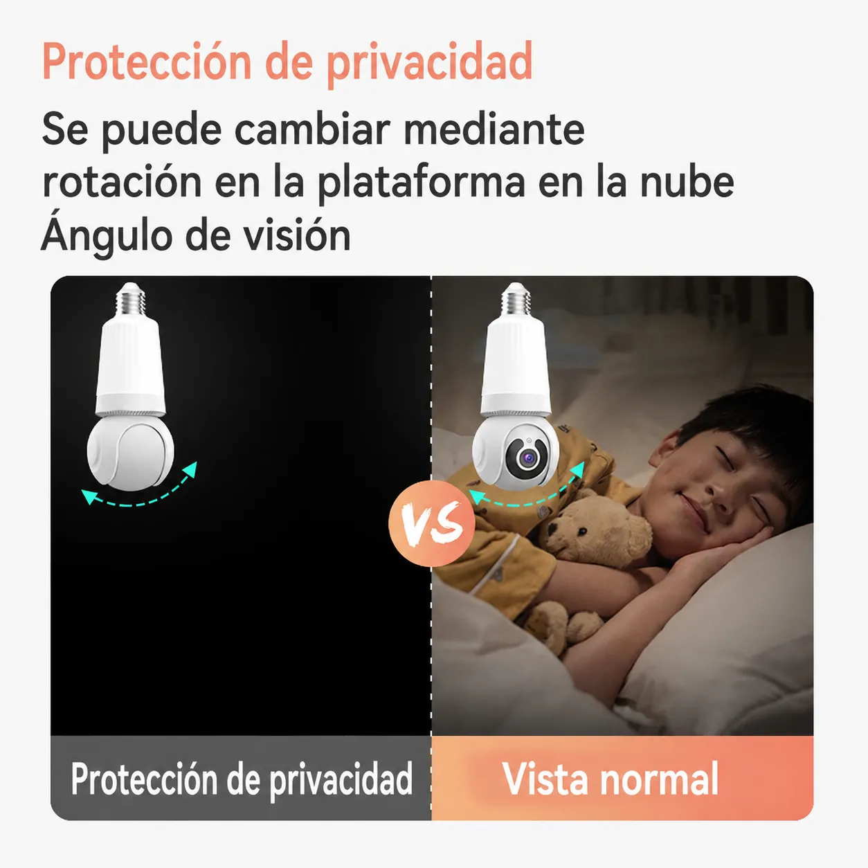 Nueva bombilla cámara Q26 para interiores, vigilancia inteligente doméstica 360° inalámbrica WiFi, control remoto desde el móvil - Image 4