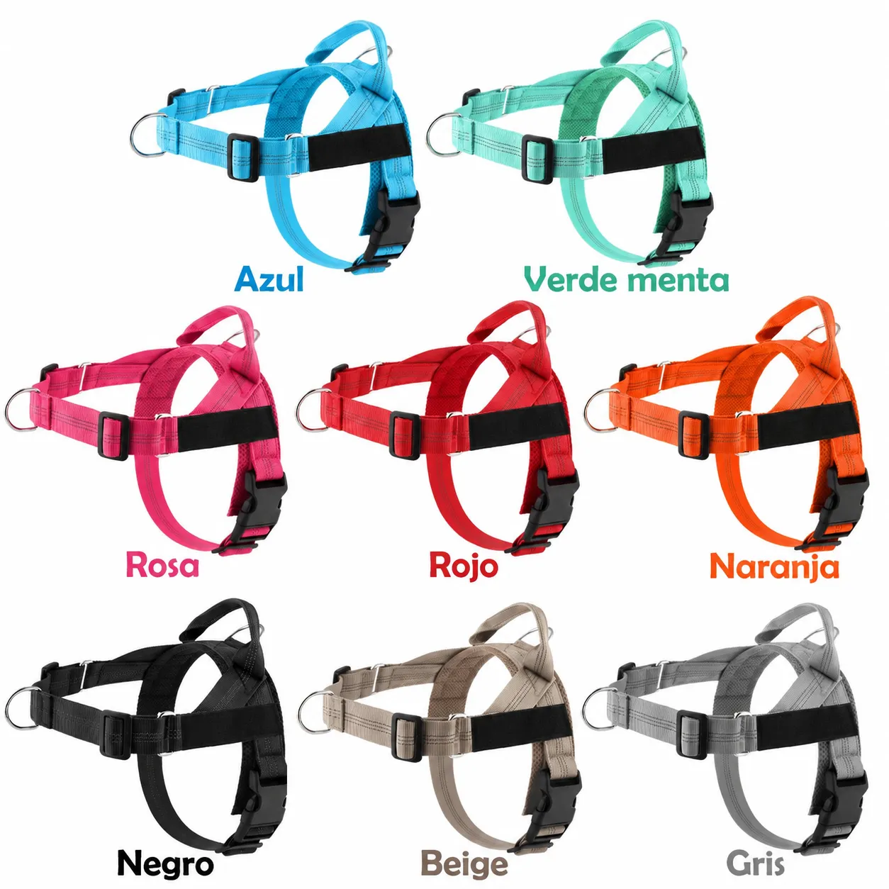 Arnés para perros de fácil colocación, ligero y resistente para razas medianas y grandes, antitirones, ideal para Border Collie, correa para mascotas - Image 5