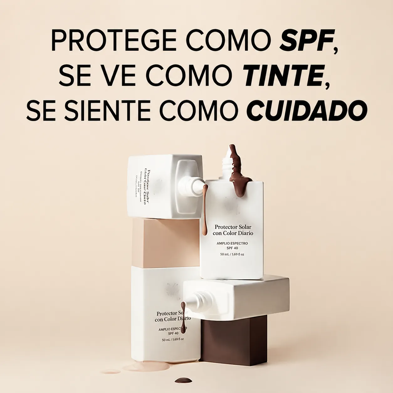 Fluido solar diario con color SPF facial 50 ml - Image 2