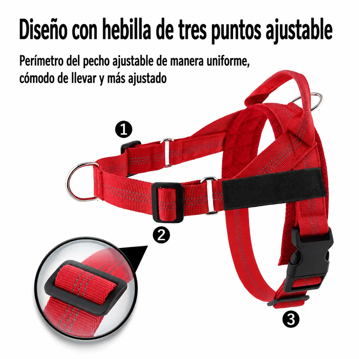 Arnés para perros de fácil colocación, ligero y resistente para razas medianas y grandes, antitirones, ideal para Border Collie, correa para mascotas - Image 2