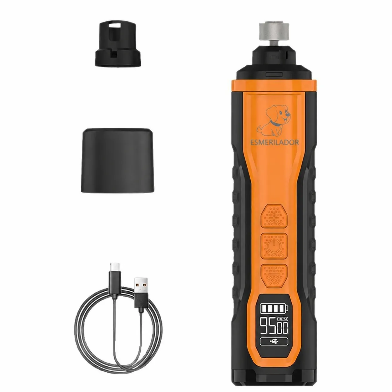 Lima de uñas para mascotas, cortauñas para gatos y perros, recargable por USB, lima para uñas de Amazon con doble luz y pantalla LCD, dispositivo eléctrico para el cuidado de uñas. - Image 5