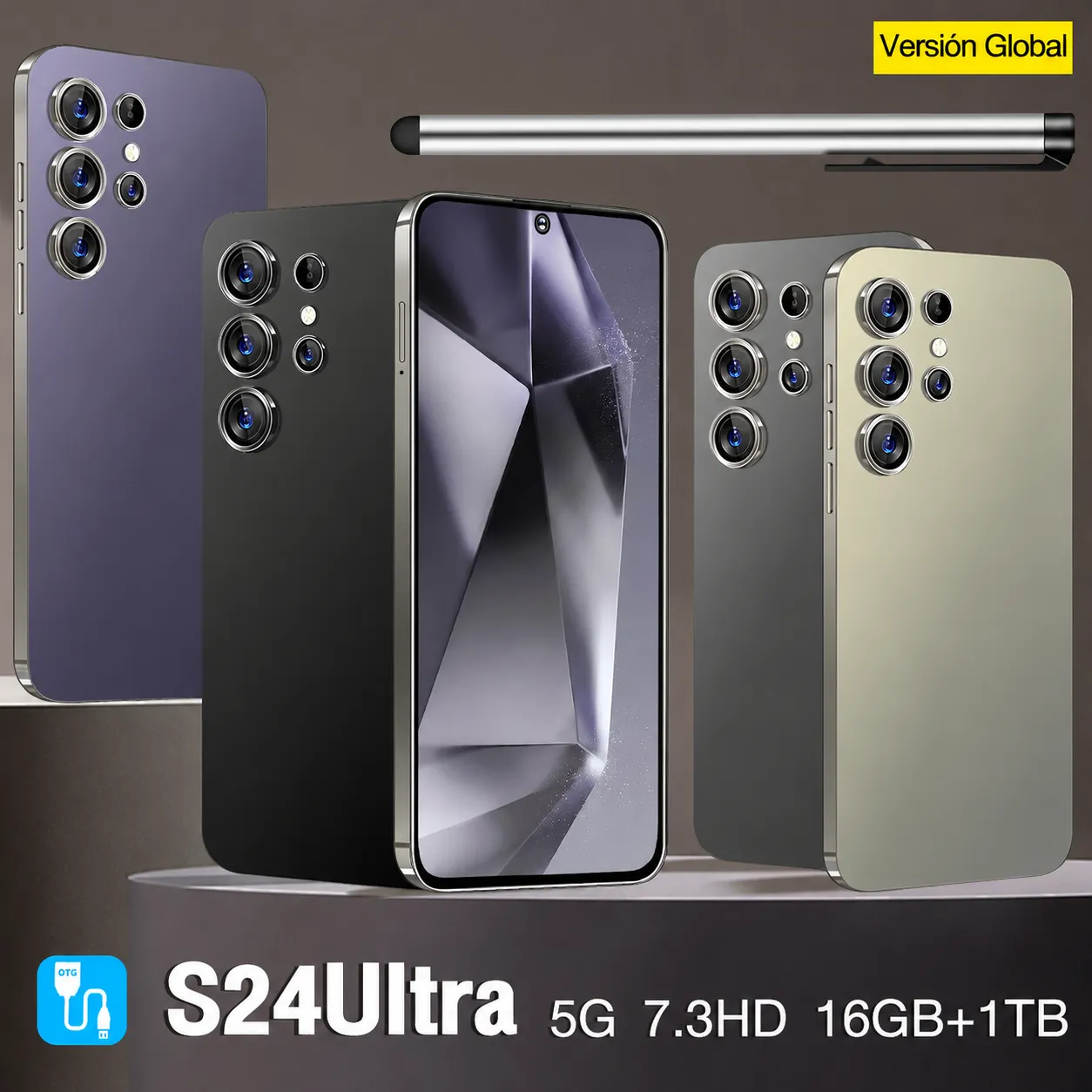S24Ultra de venta transfronteriza, disponible en stock, pantalla HD de 6.8 pulgadas, gran memoria, teléfono inteligente Android 5G, envíos para comercio exterior. - Image 3