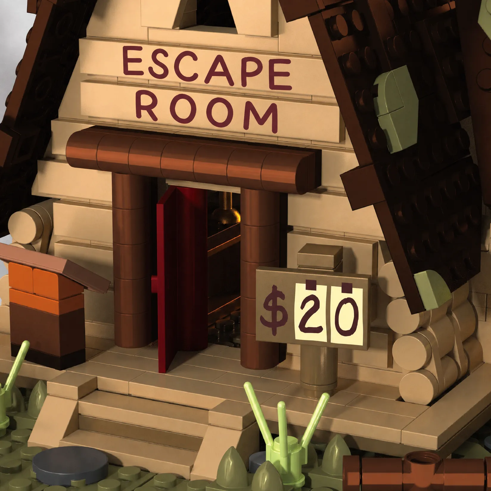 Strange and mysterious cottage town architectural model - Image 4