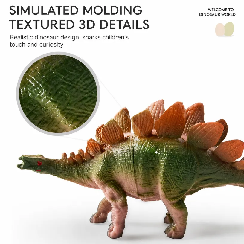 Dinosaur toy - Tyrannosaurus rex soft rubber set - realistic animal model figurine - Image 3