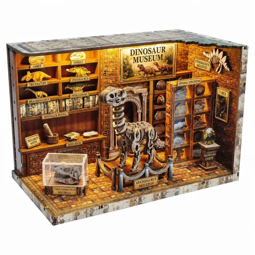 Dinosaur Research Institute DIY Cabin Handmade Assembly Toy - Image 4