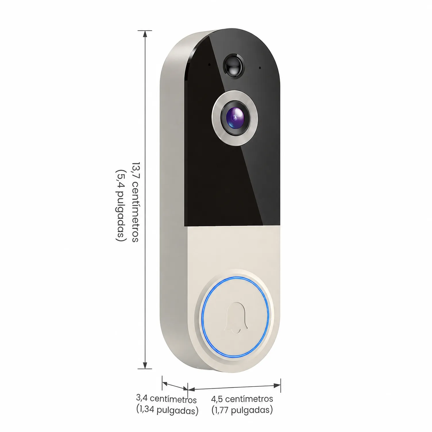 Timbre Inteligente con Vídeo HD e Intercomunicador - Cámara Inalámbrica para Exterior con Visión Nocturna y Sensor Humano - Image 3